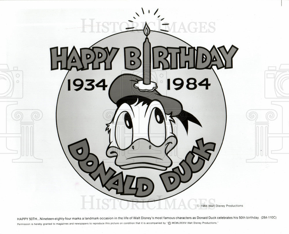 Press Photo WALT DISNEY, DONALD DUCK - Historic Images