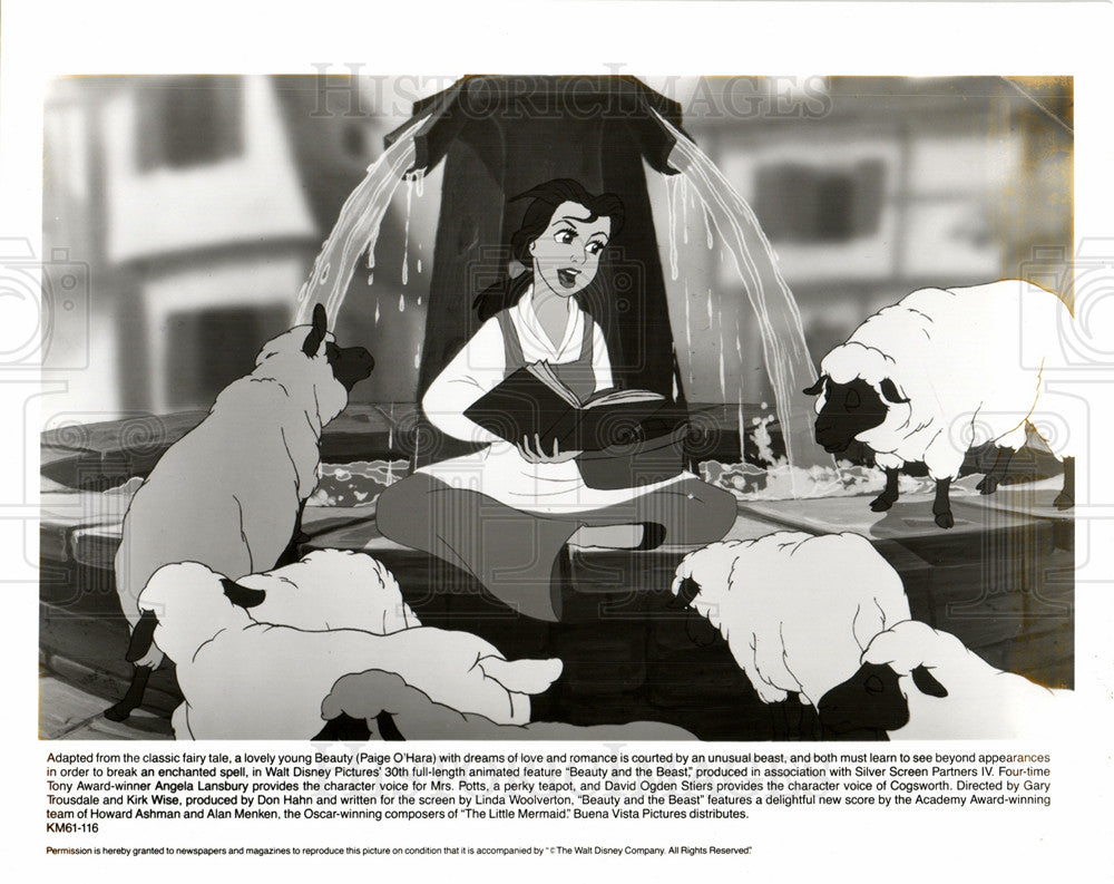 1992 Press Photo Walt Disney production Beauty Beast - Historic Images