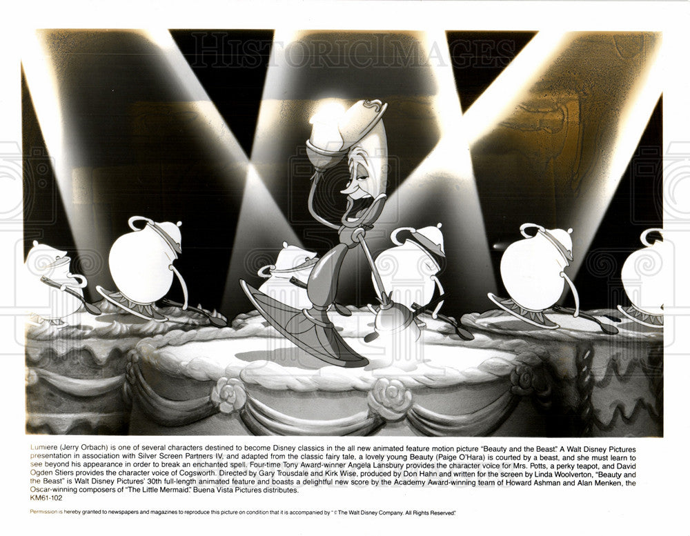 1992 Press Photo Animated Films Disney Children 1991 - Historic Images