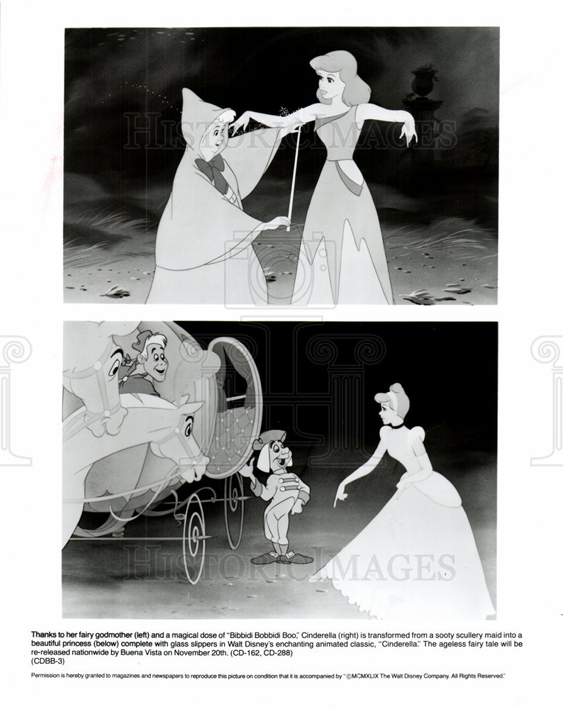 1987 Press Photo Cinderella American animated film - Historic Images