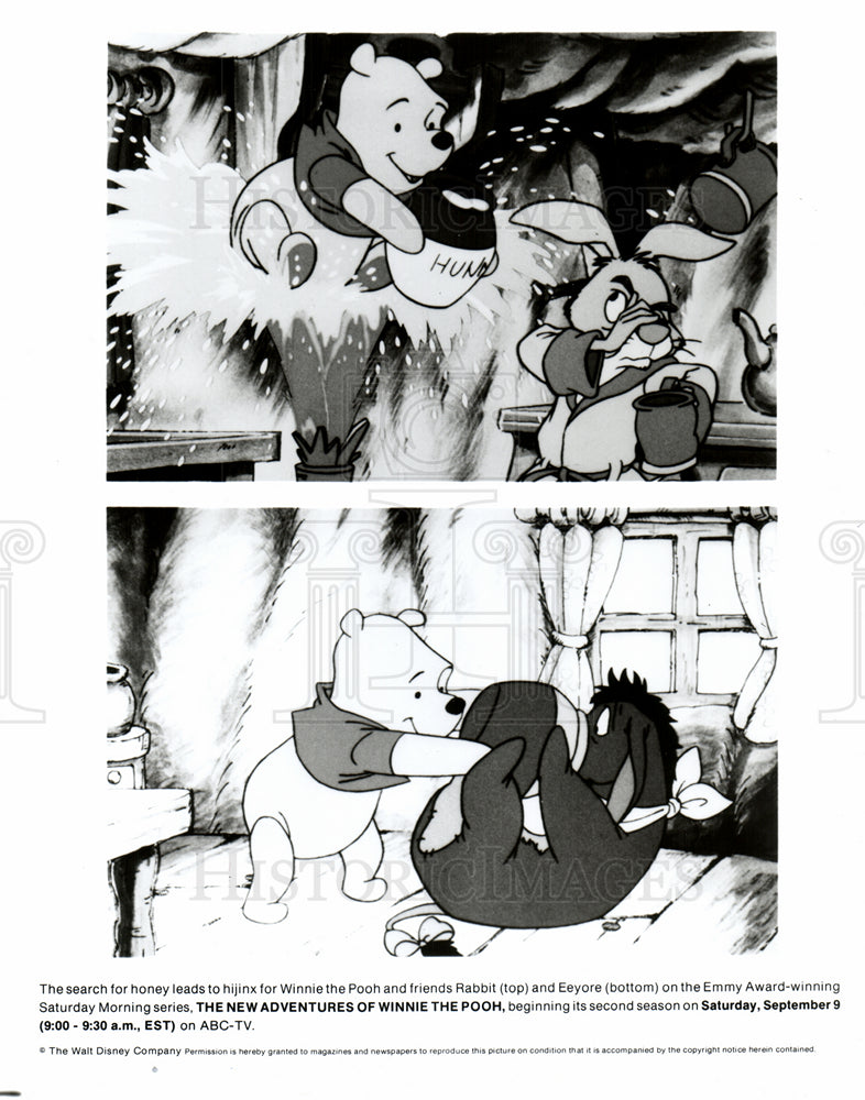 Press Photo Rabbit Disney pooh Winnie Emmy ABC-TV - Historic Images