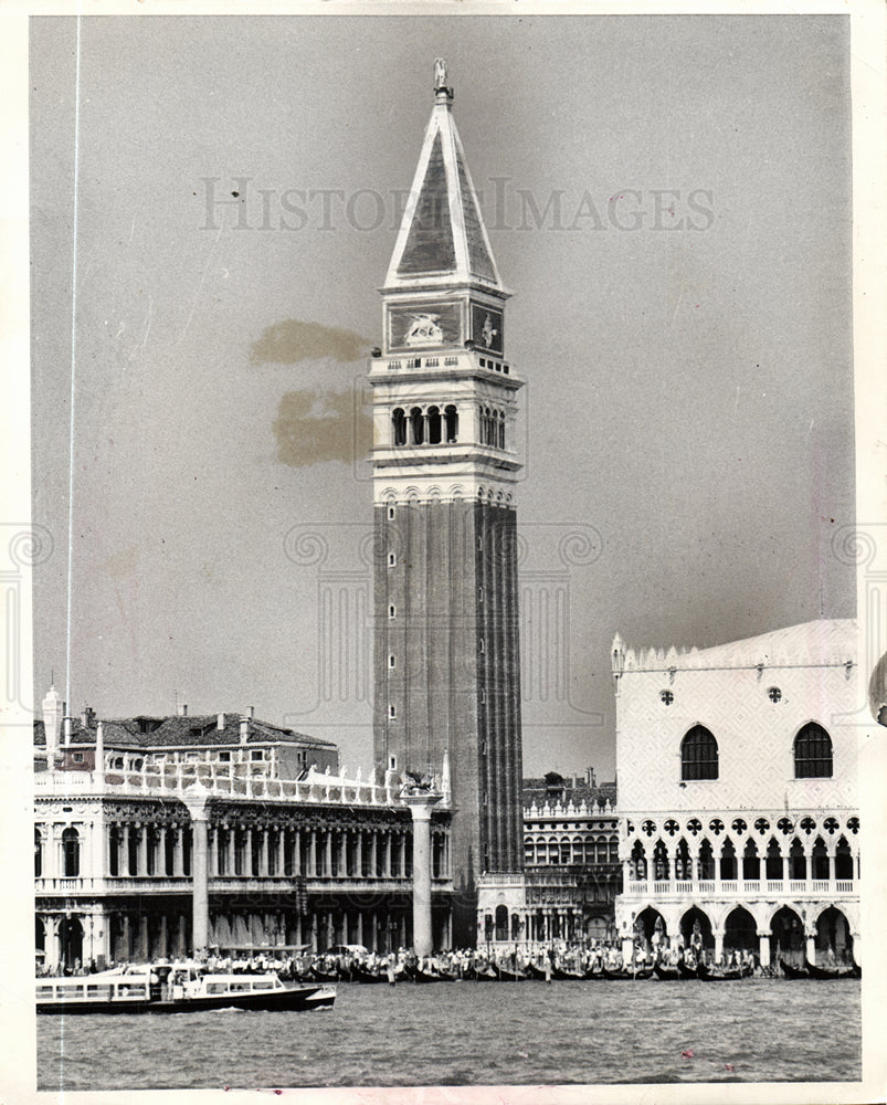 1967 Venice Italy Tali Bell Tower collapse-Historic Images