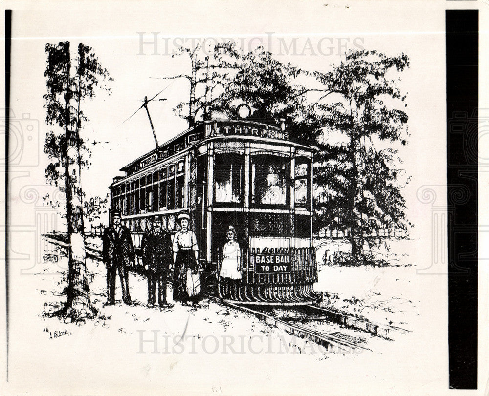 1973 Michigan Transit Museum trolley 1901 - Historic Images