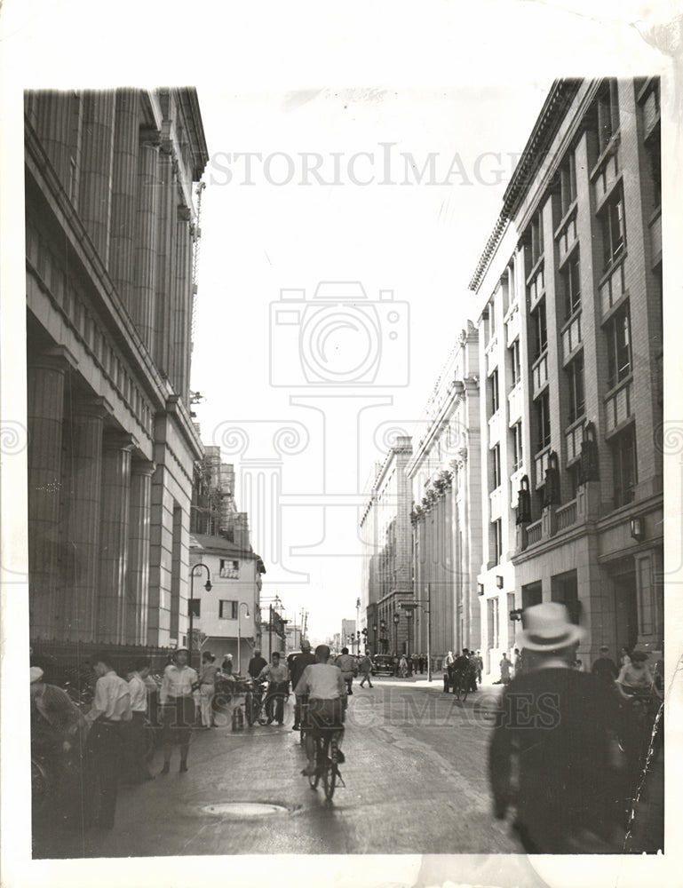 1941 Press Photo Tokyo Japan financial district - Historic Images