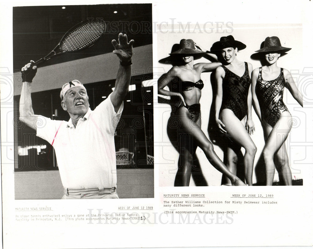 1989 Press Photo Esther Jane Williams swimwear launchin - Historic Images