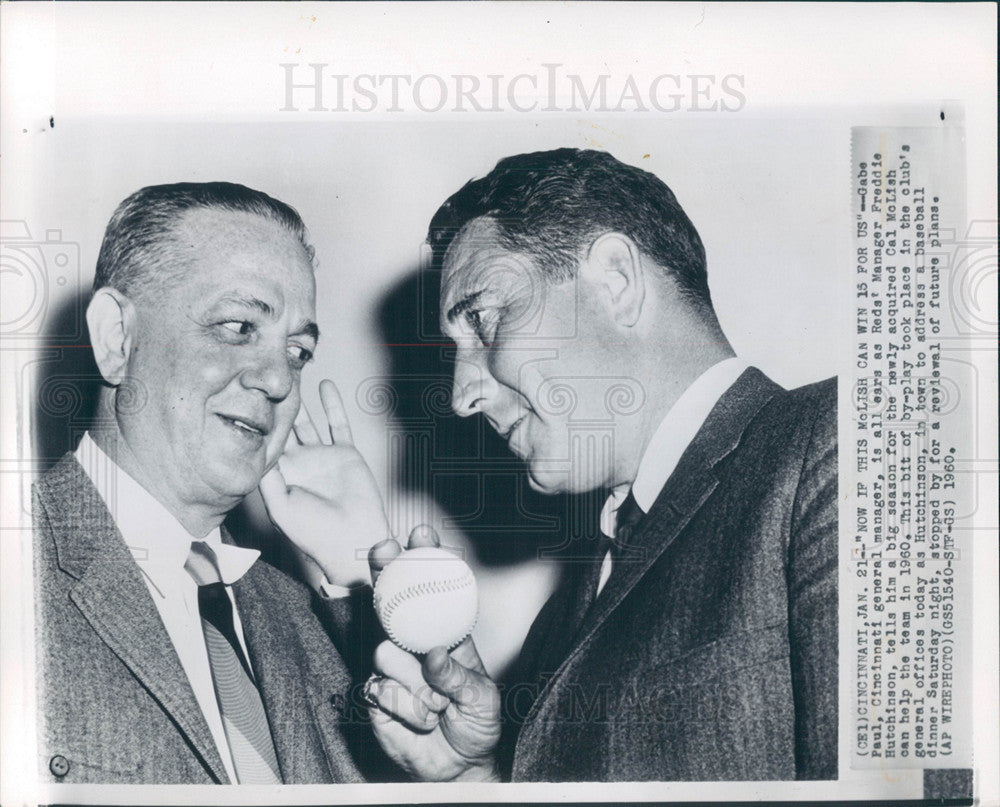 1960 Cincinnati Reds managers Cal McLish-Historic Images