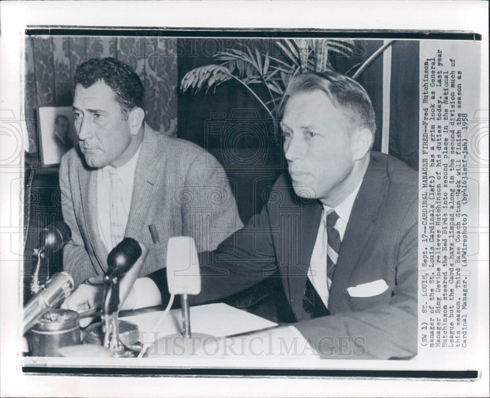 1958 Press Photo st. louis cardinal - Historic Images