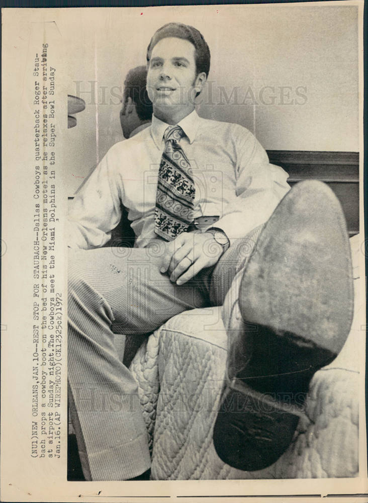 1972 Press Photo Dallas Cowboys Roger Staubach - Historic Images