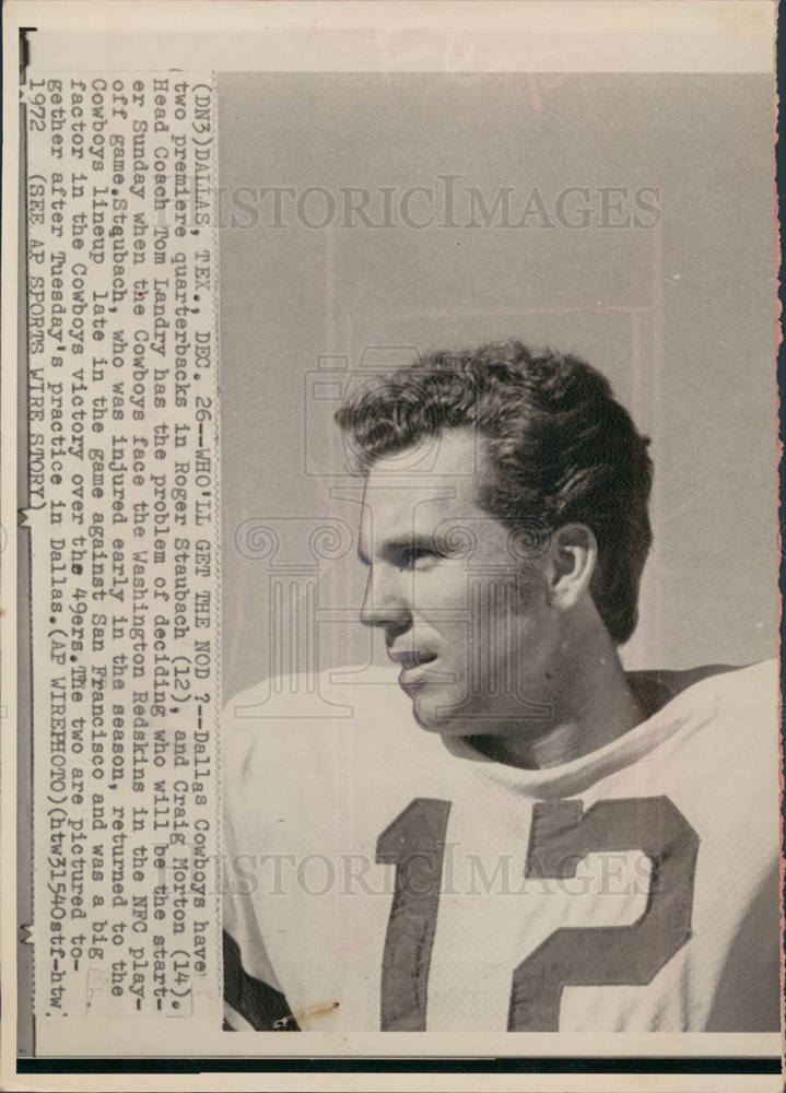 1972 Press Photo Roger Staubach businessman quarterback - Historic Images