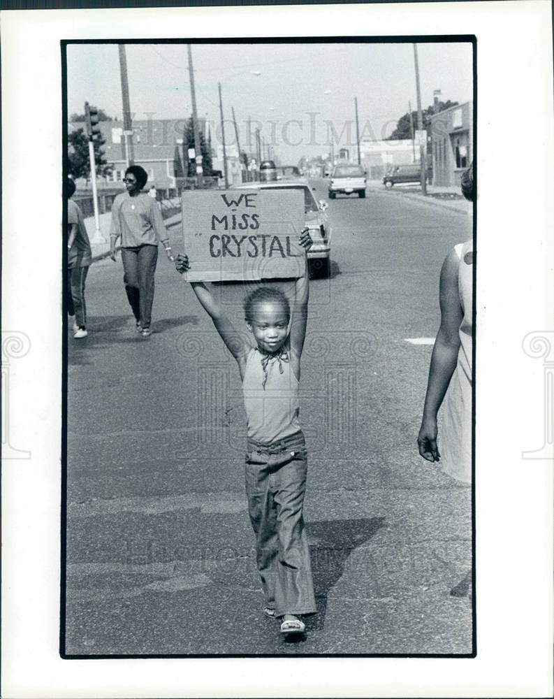 1986 Press Photo demonstration protest 1986 Detroit - Historic Images