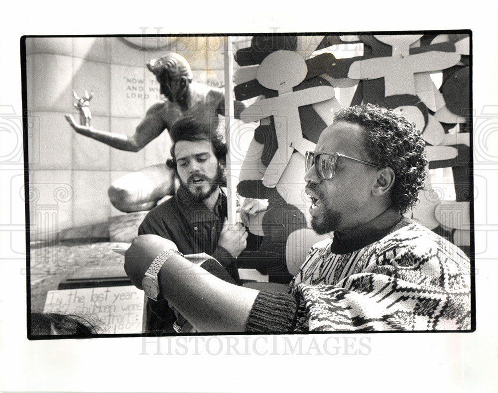 1988 Press Photo Protest Against Guns. - Historic Images