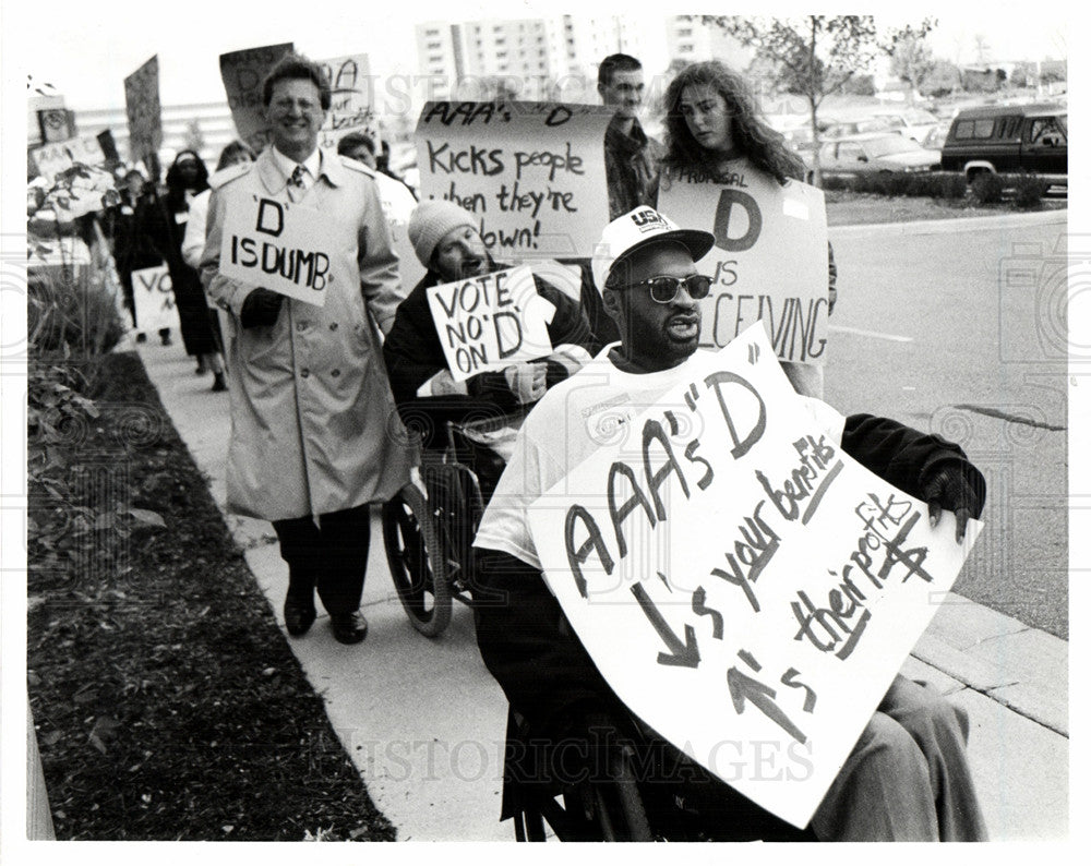 1992 Press Photo demonstrations protests - Historic Images