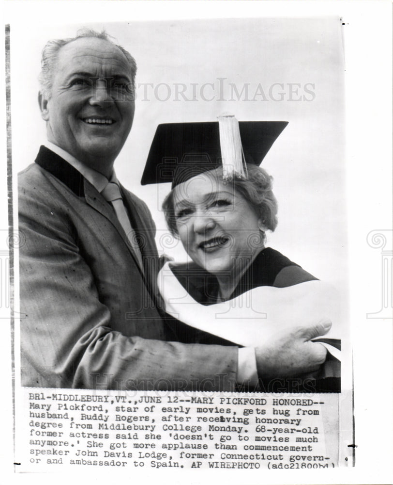 1961 Press Photo buddy rogers Mary Pickford - Historic Images