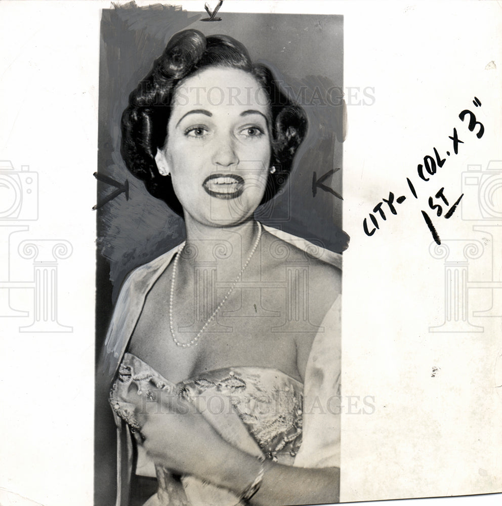 1950 Press Photo Dorothy Lamour - Historic Images