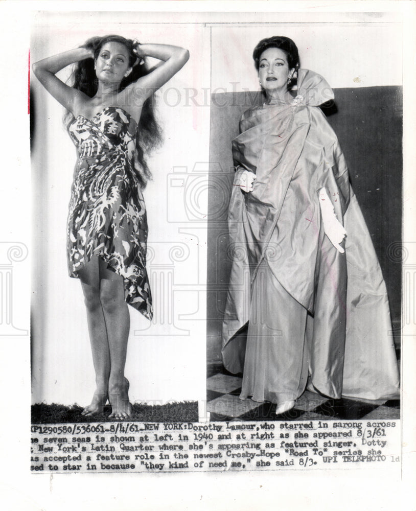1961 Dorothy Lamour - Historic Images