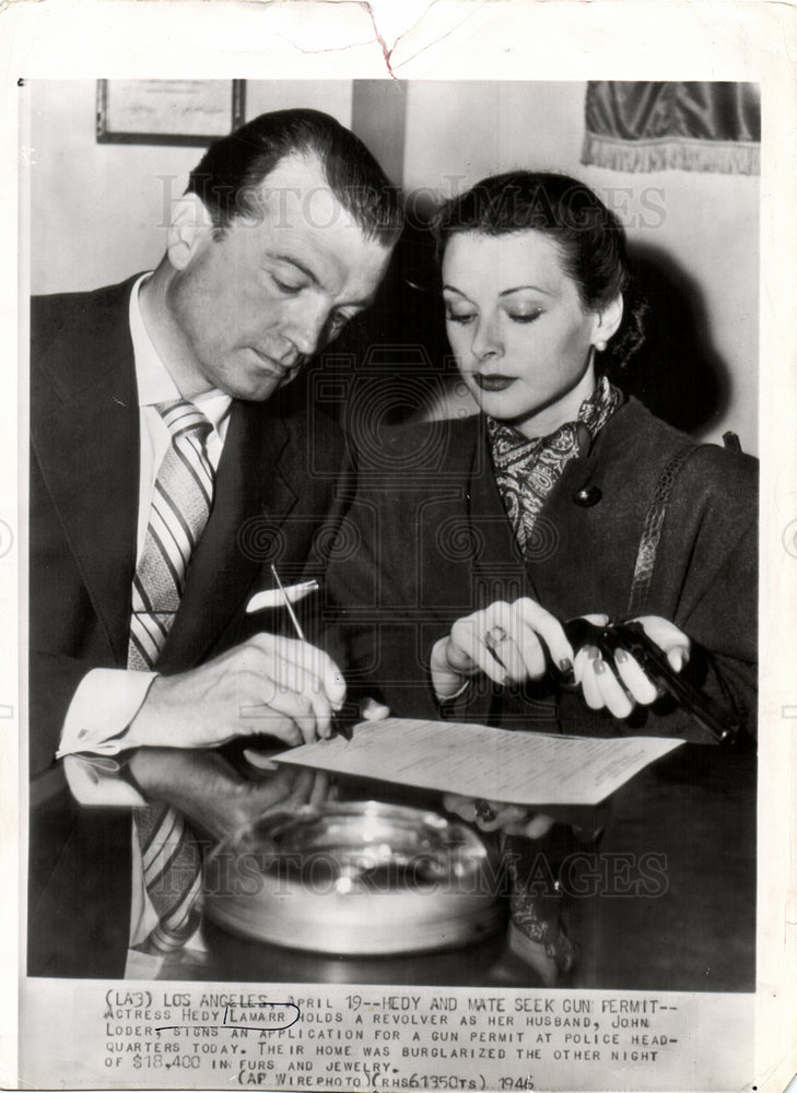 1946 Press Photo Hedy Lamarr American actress - Historic Images