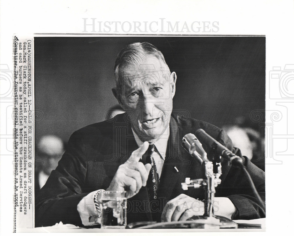 1967 Press Photo General Mark Clark - Historic Images