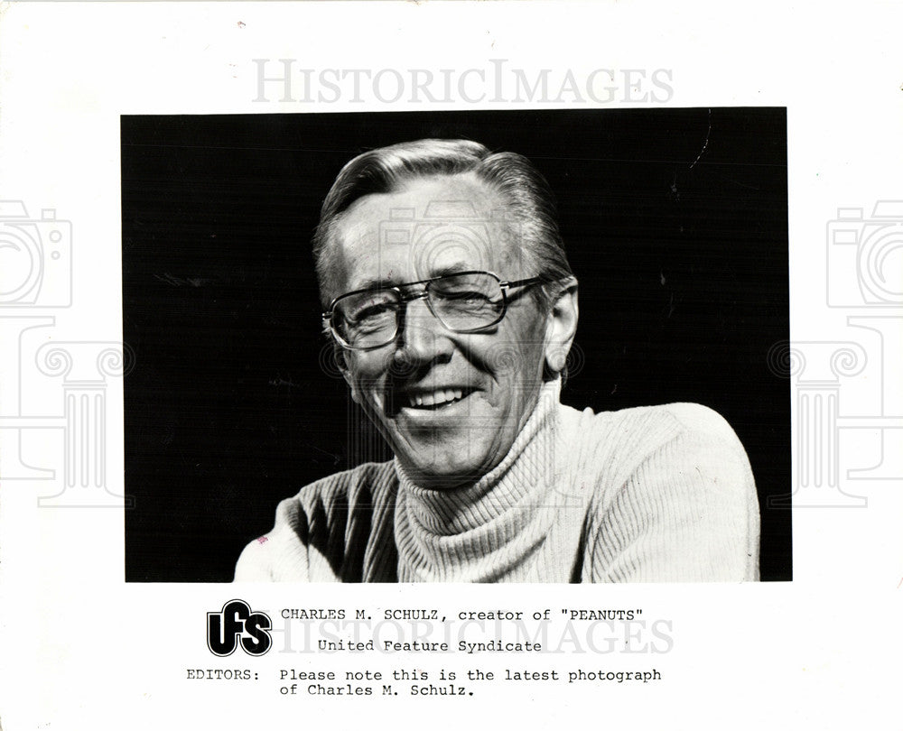 1981 Press Photo Charles M. Schulz American cartoonist - Historic Images