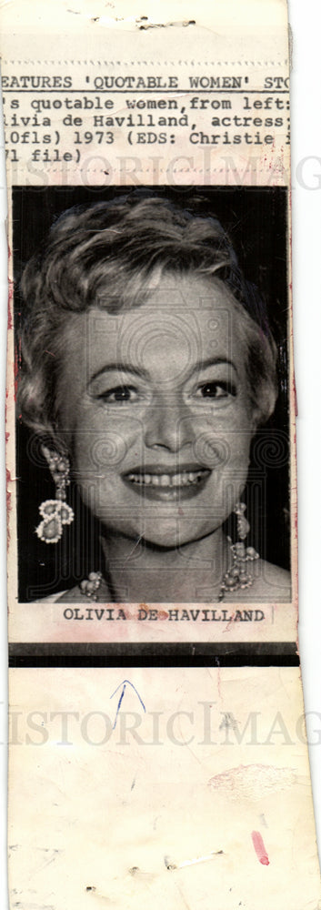 1978 Olivia de Havilland  American actress-Historic Images