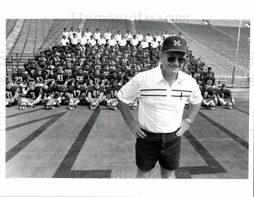 Press Photo Bo Schembechler Michigan Coach - Historic Images