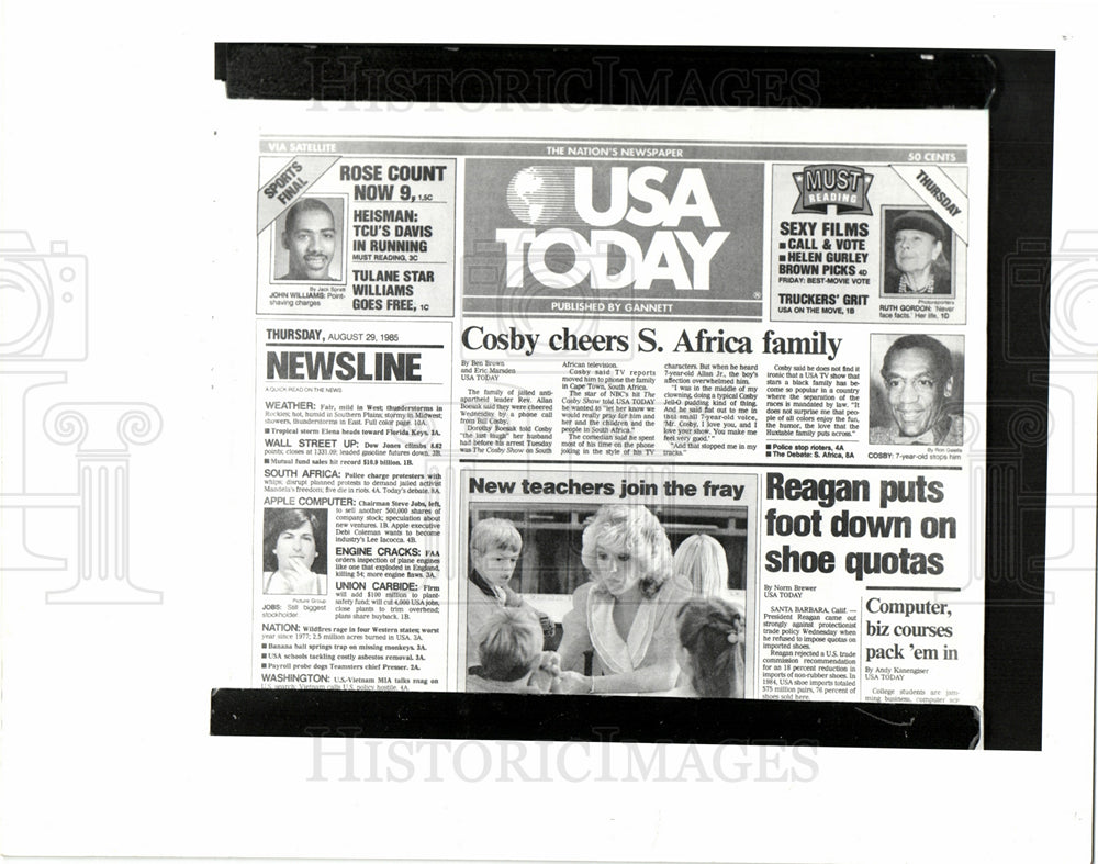 1985 Press Photo USA Today national newspaper Gannett - Historic Images