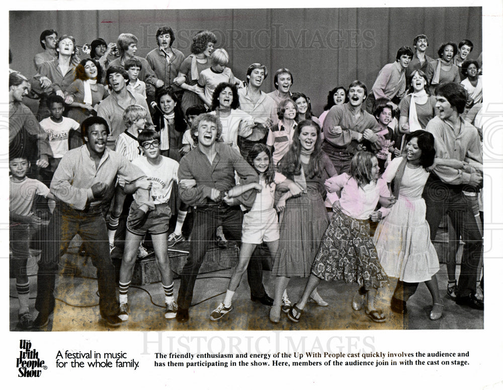 1982 Press Photo Up With People Cast Audience Music - Historic Images