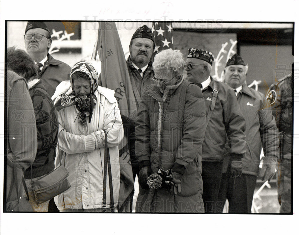 1990 Press Photo prayer vigil veterans - Historic Images