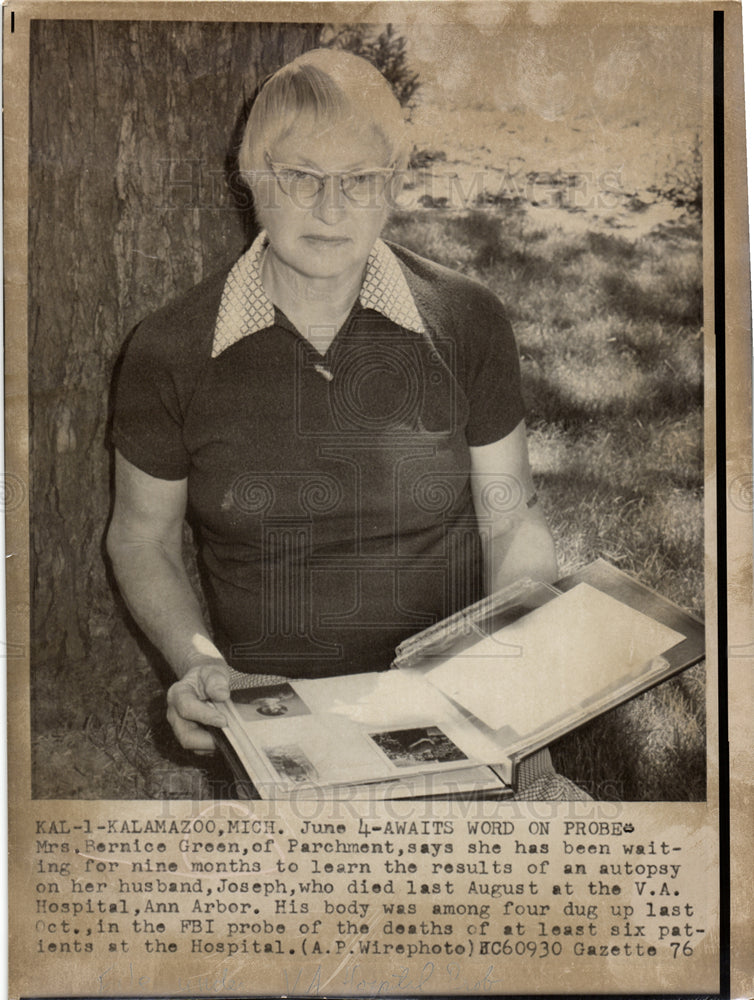 1976 Press Photo Mrs. Bernice Creen - Historic Images