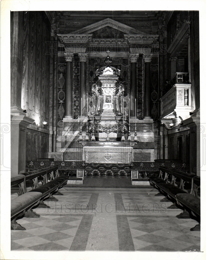 1946 Press Photo Vatican Pauline Chapel Cardinal - Historic Images