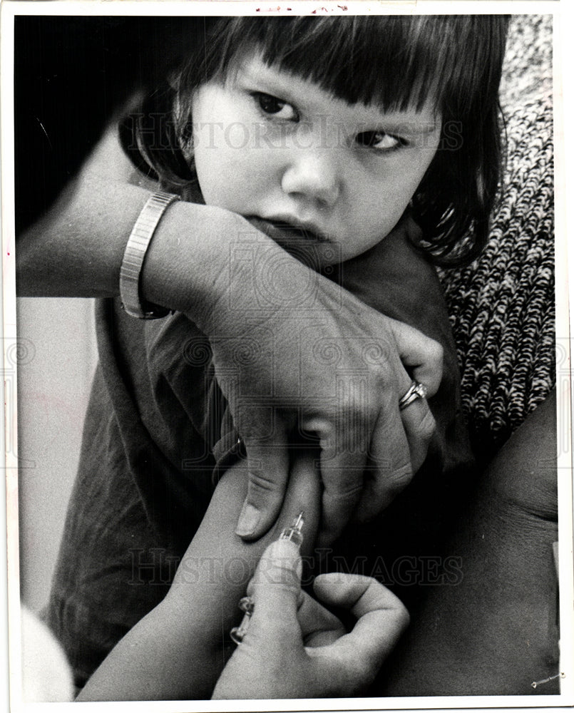 1976 measles immunization vaccination child-Historic Images