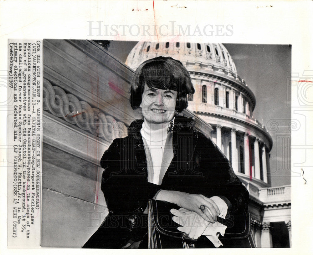 1967 Press Photo Margaret Heckler Congresswoman - Historic Images