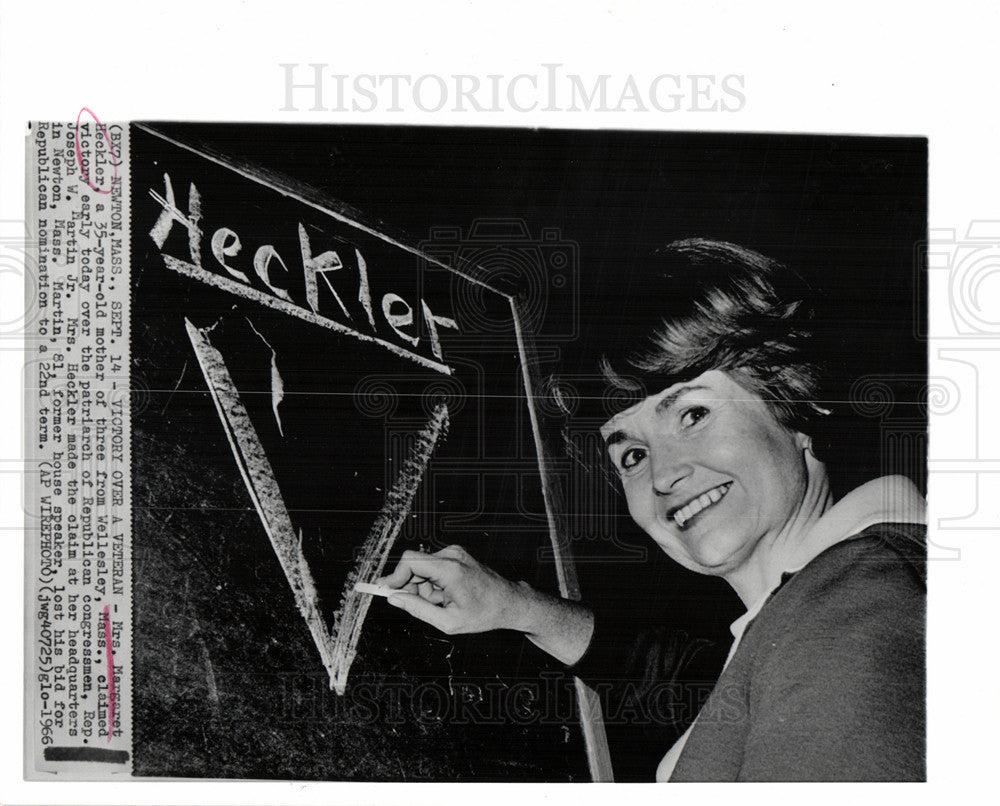 1966 Press Photo Margaret Heckler Wins Repub. Nominatio - Historic Images