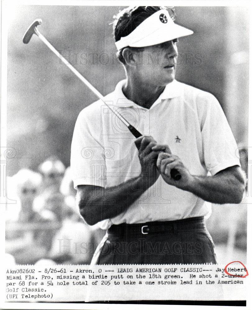 1961 Press Photo Jay Hebert American Golf Classic - Historic Images