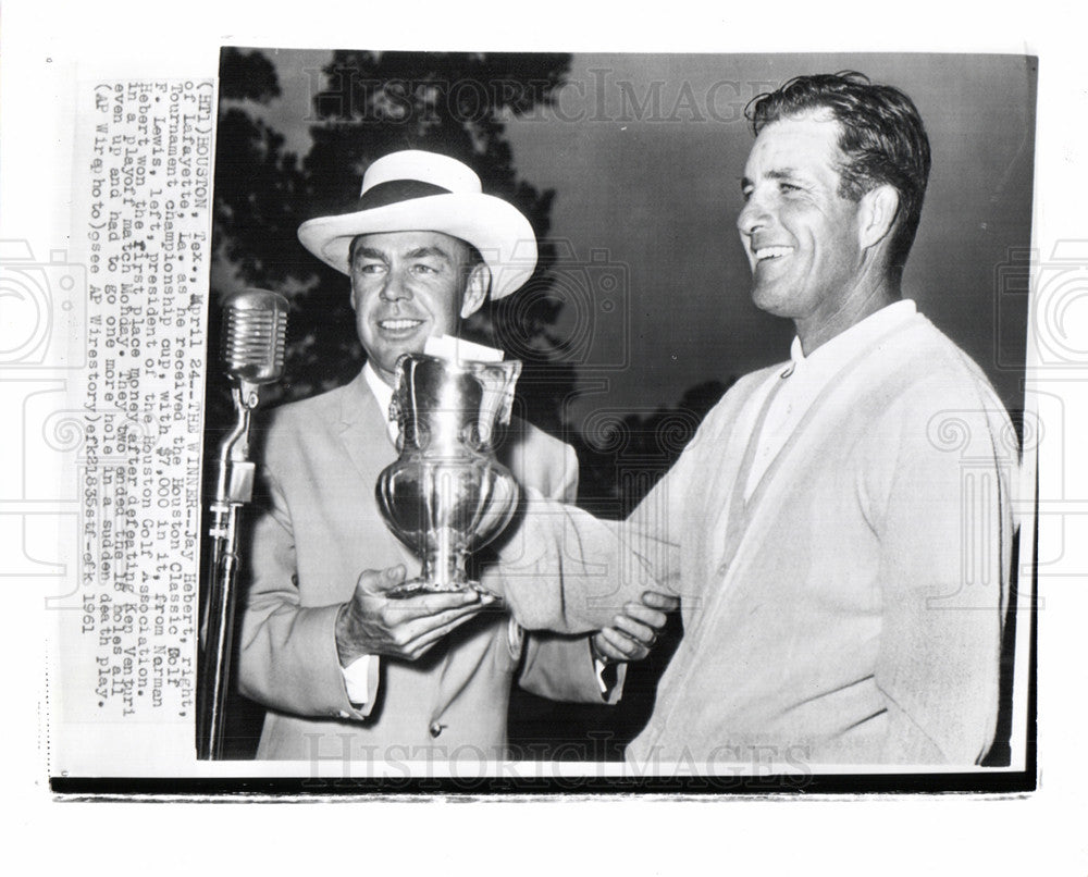 1961 Press Photo Jay Hebert Pro Golfer Houston Classic - Historic Images