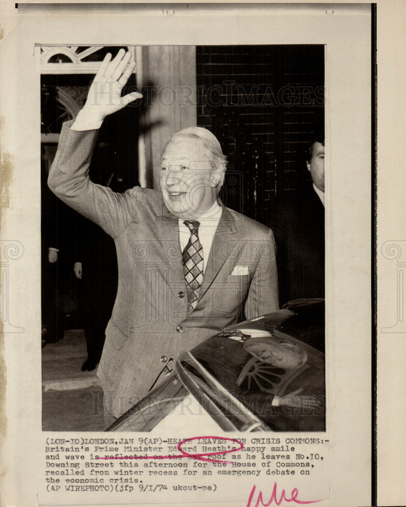 1974 Press Photo Prime Minister Edward Heath - Historic Images