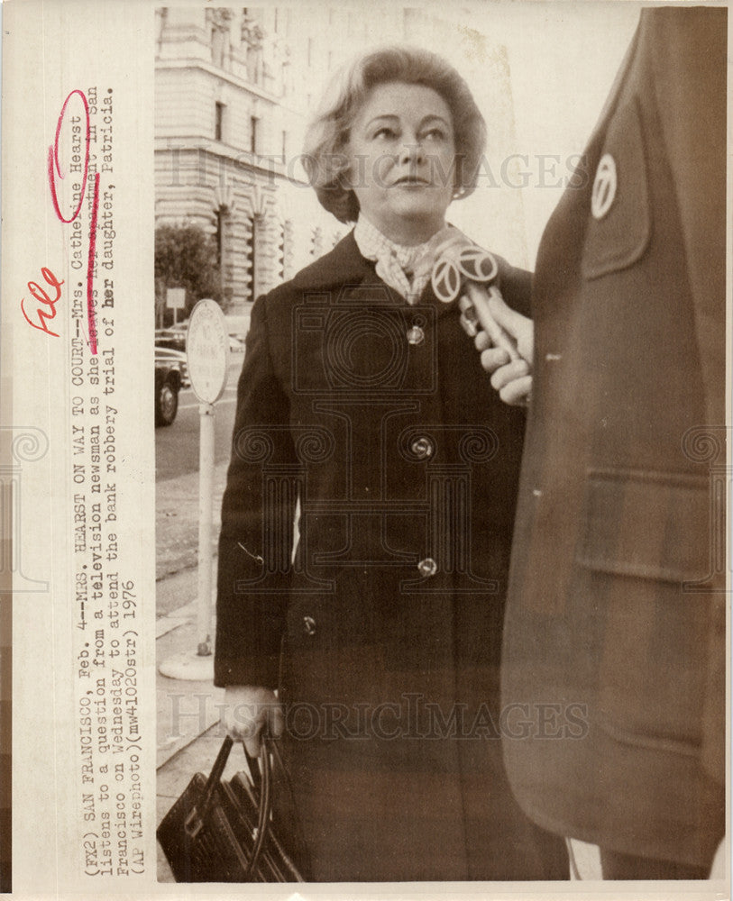 1976 Press Photo Catherine Hearst San Francisco Court - Historic Images