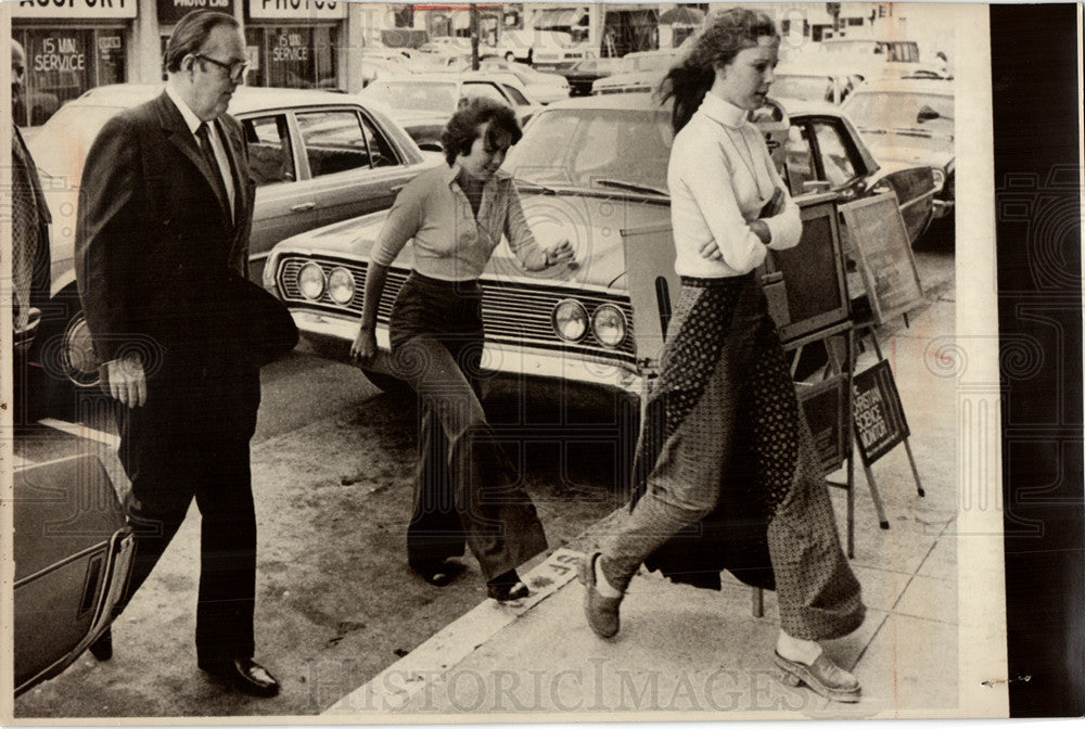 1975 Press Photo Patricia Hearst Court San Francisco - Historic Images