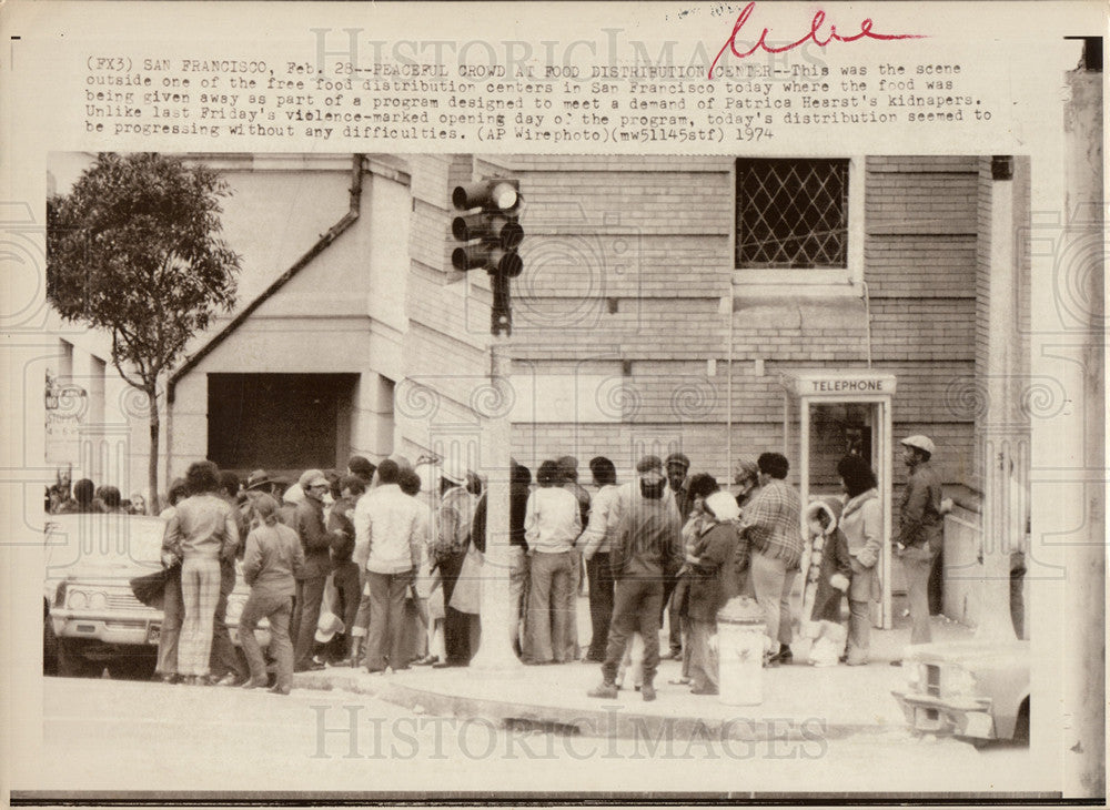 1974 Press Photo Food Distribution Center San Francisco - Historic Images