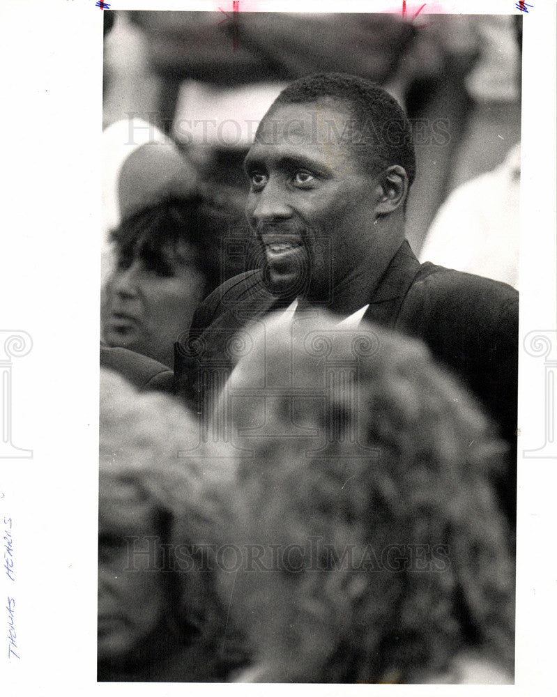1988 Press Photo Thomas Hearns boxer detroit michigan - Historic Images