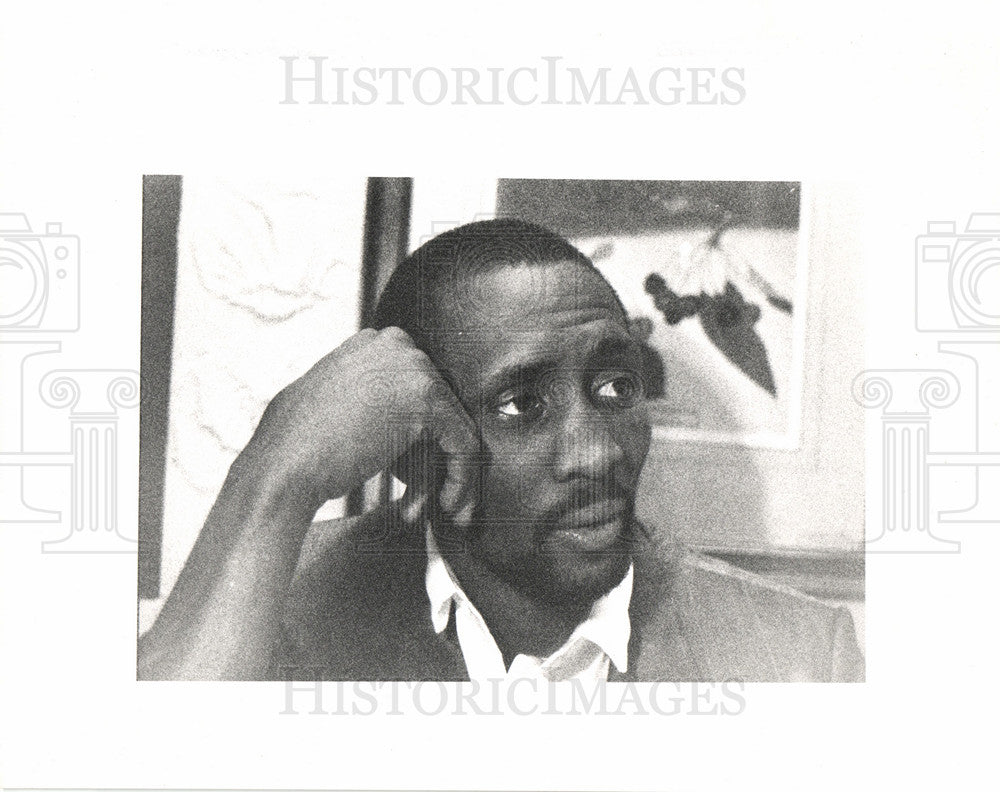 1989 Press Photo Thomas Hearns boxer detroit michigan - Historic Images