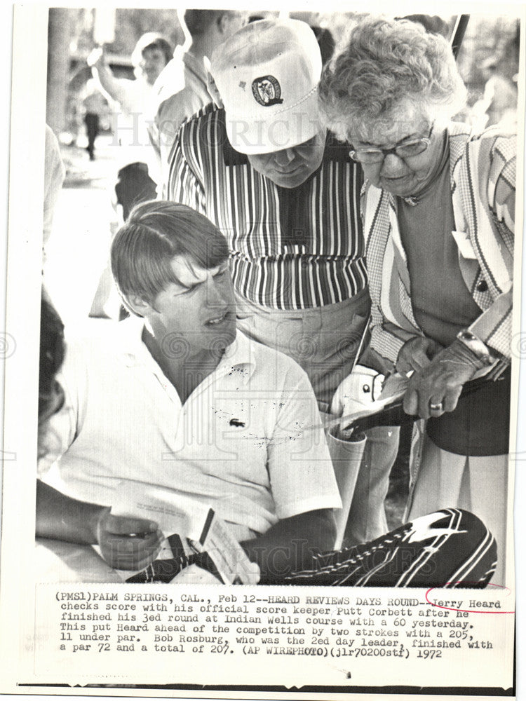 1972 Press Photo Jerry M. Heard putt corbett golfer - Historic Images