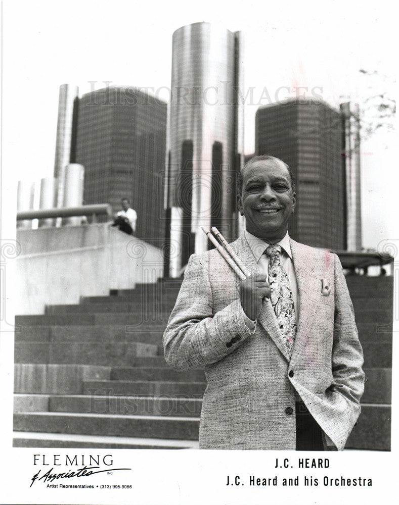 1989 Press Photo J.C. Heard drummer blues swing bop - Historic Images