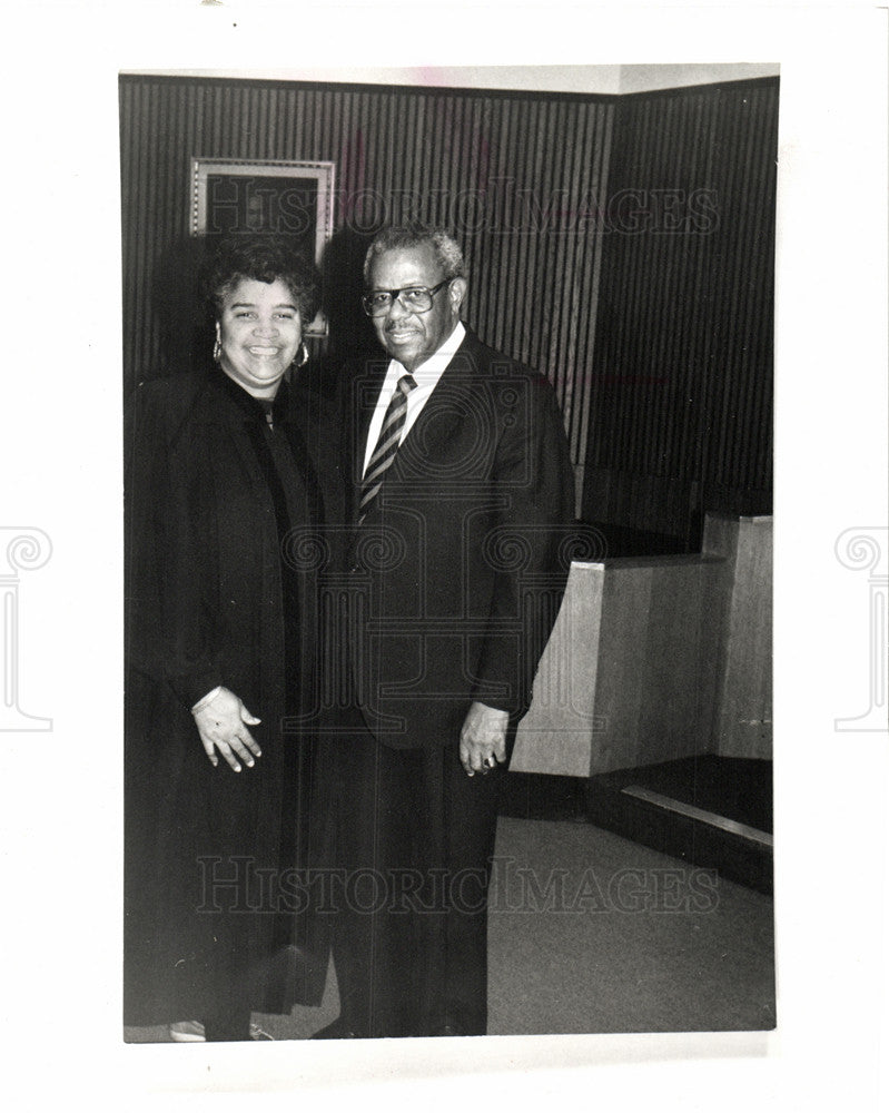 1991 Press Photo Judge Heading Detroit Death Michigan - Historic Images