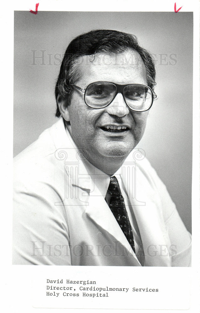 1993 Press Photo David Hazergain Holy Cross Hospital - Historic Images