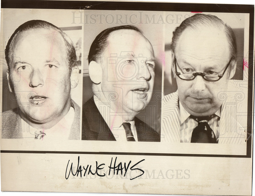 1976 Press Photo Wayne Hays resigns  representative - Historic Images