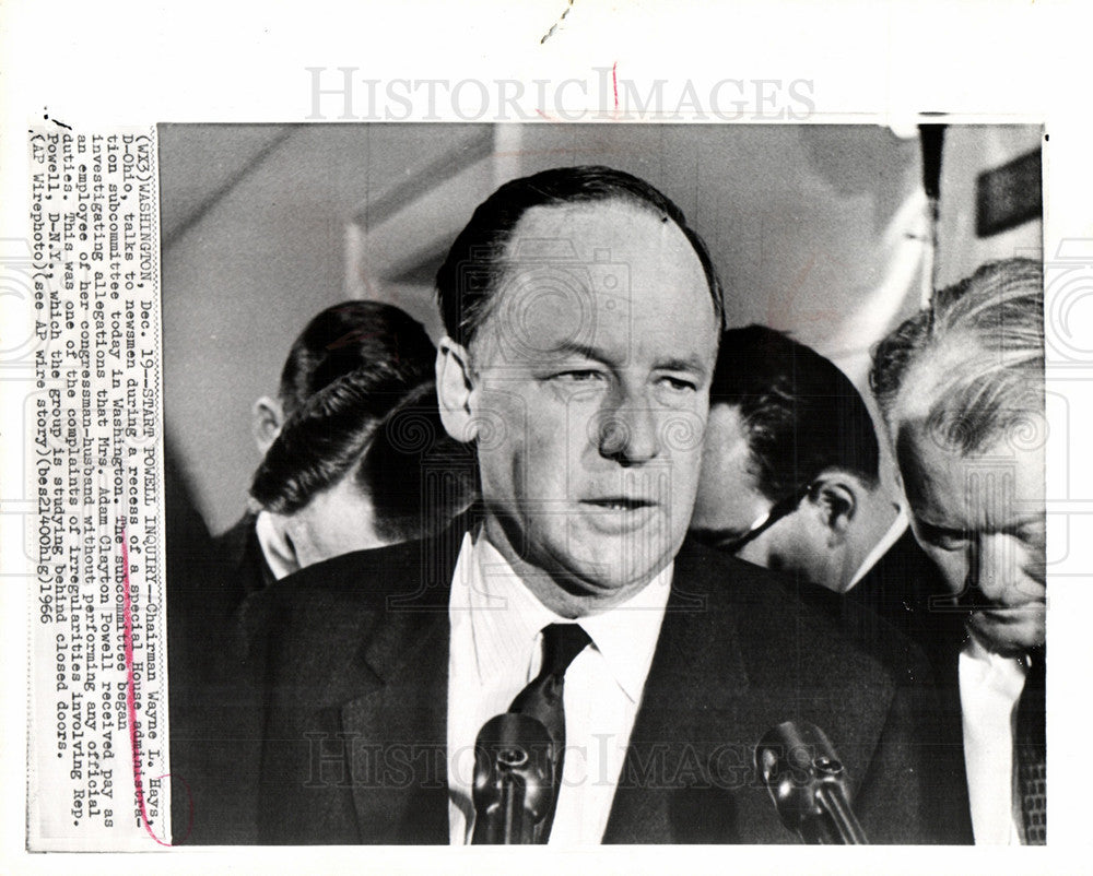 1966 Press Photo Wayne Hays Chairman Washington - Historic Images