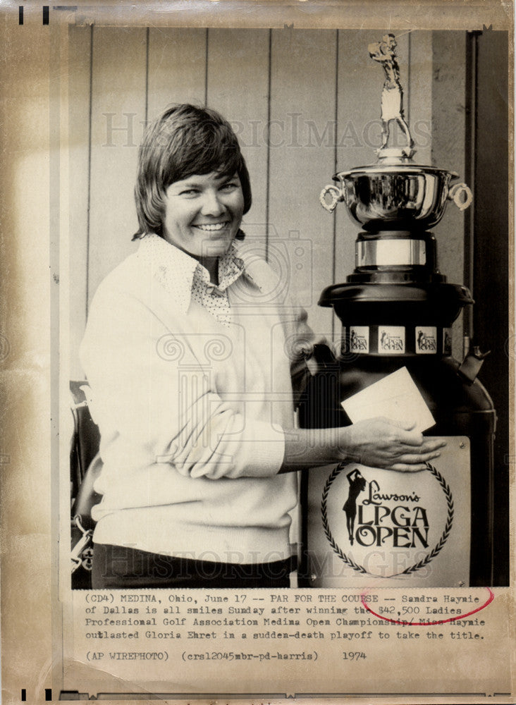 1974 Press Photo Sandra Jane Haynie American golfer - Historic Images