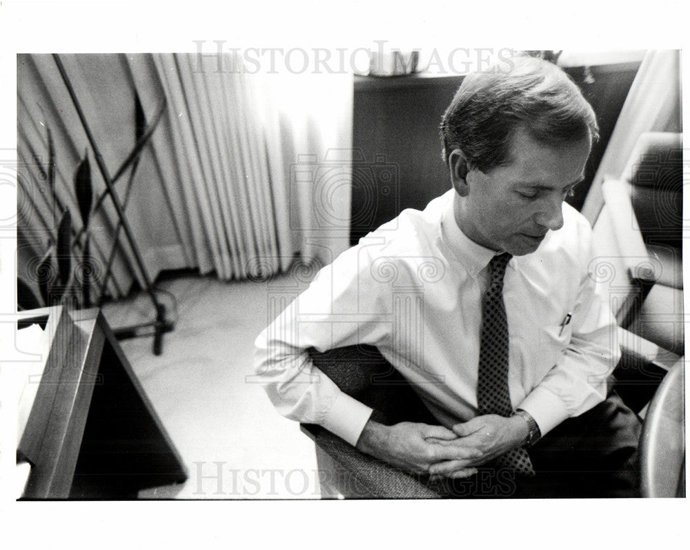 1990 Press Photo William Henry Stroh Brewing Business - Historic Images