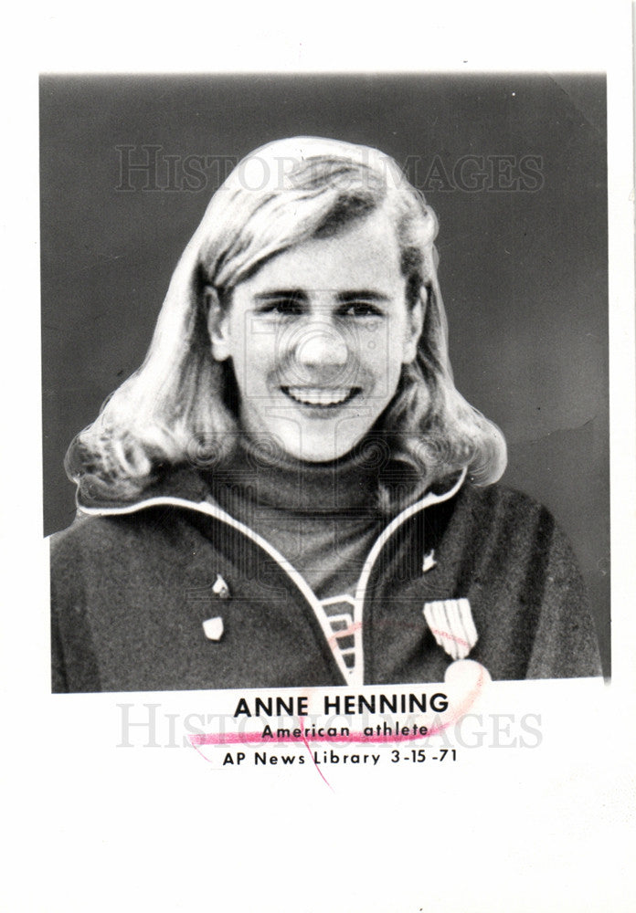 1971 Press Photo Anne Henning American Speed Skater - Historic Images