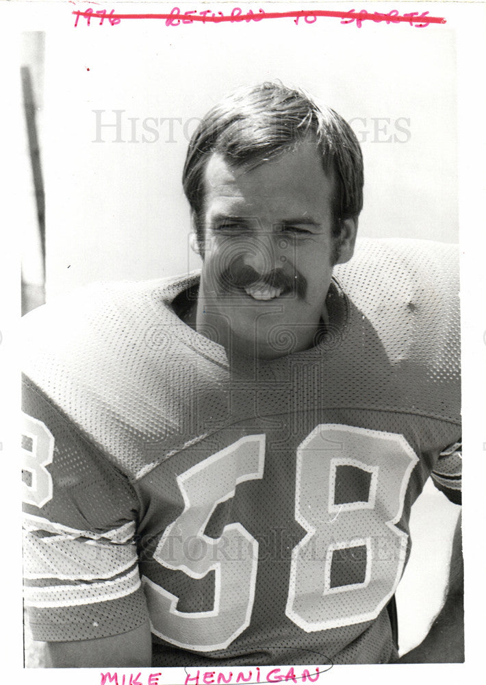 1986 Press Photo Mike Hennigan English football player - Historic Images